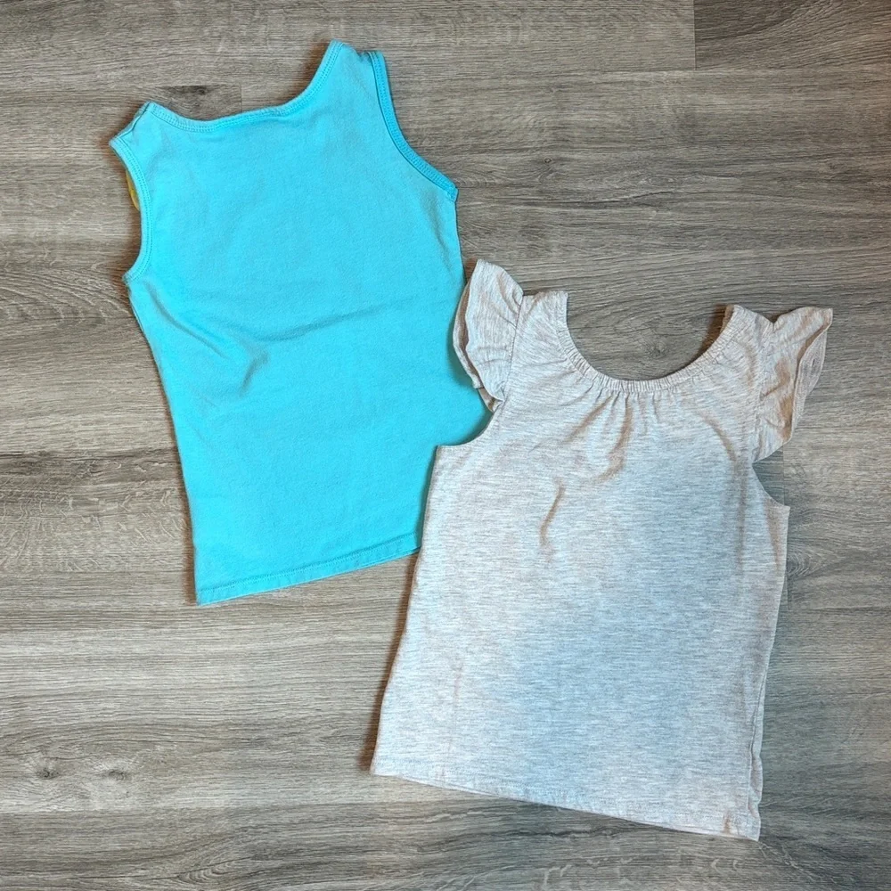 Disney Elsa and Ariel princess girls tank tops